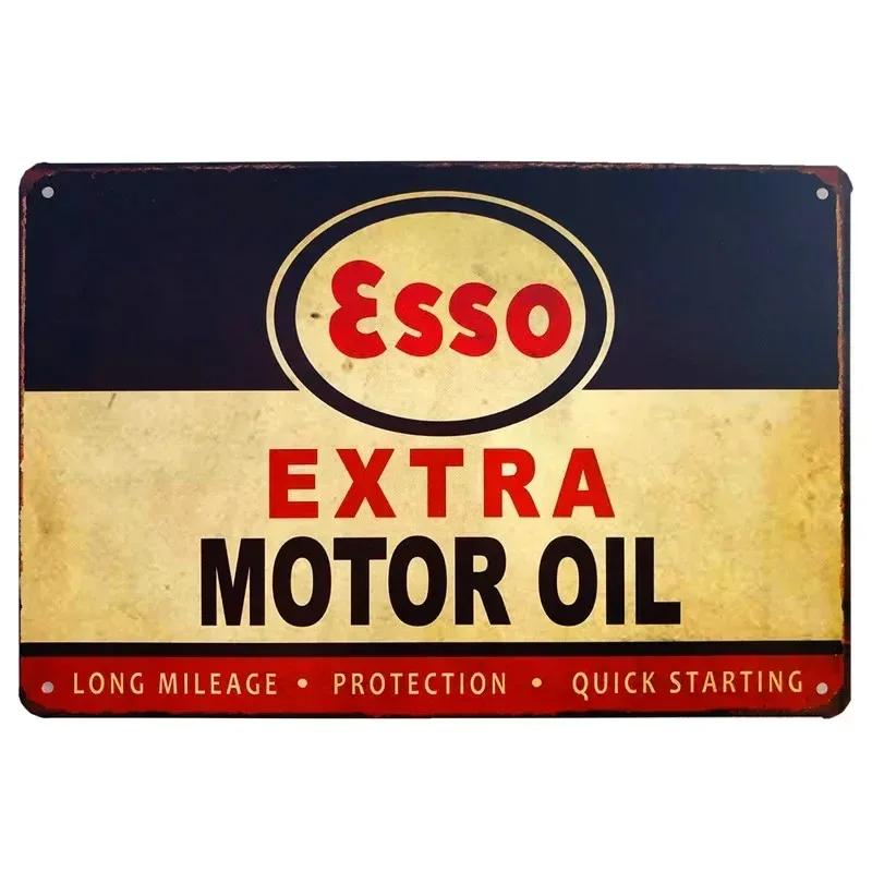 Vintage MOTOR OIL Metal Tin Sign Plaque RACING TEAM Decorative Plates For Garage Club Man Cave Bar Pub Hotel Cafe Wall Decor