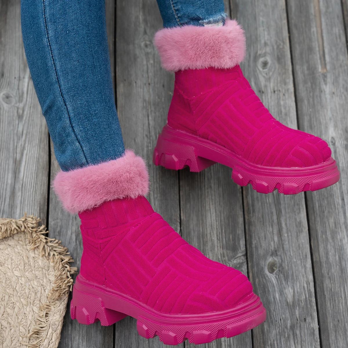 

Женские ботинки, новые осенне-зимние пары обуви, женские удобные повседневные короткие ботинки большого размера на толстой подошве, женские ботинки Zapatos De Mujer 43