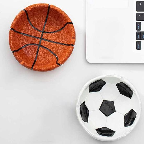 Basketball Ashtray Heat-resistant Heavy Duty Resin Football Ash Holder Portable Travel Home Office Outdoor Ash Storage Tray