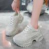 Full Diamond Daddy Shoes Women's Platform Tide Versatile Casual Sports Shoes
