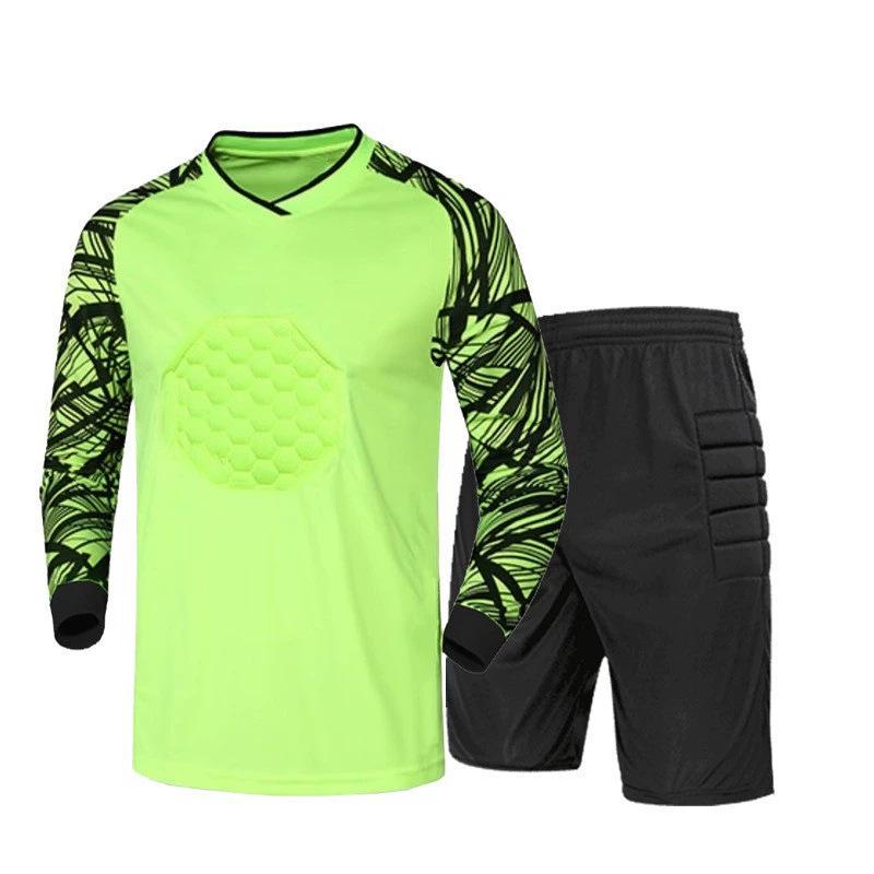Goalkeeper Long Sleeve Padded Jersey Set - Anti-Fall, Anti-Collision Football Uniform