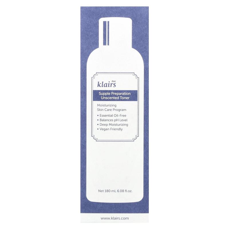 Liebe/r, Klairs, Supple Preparation Unscented Toner, 180ml , Gleicht den pH-Wert aus