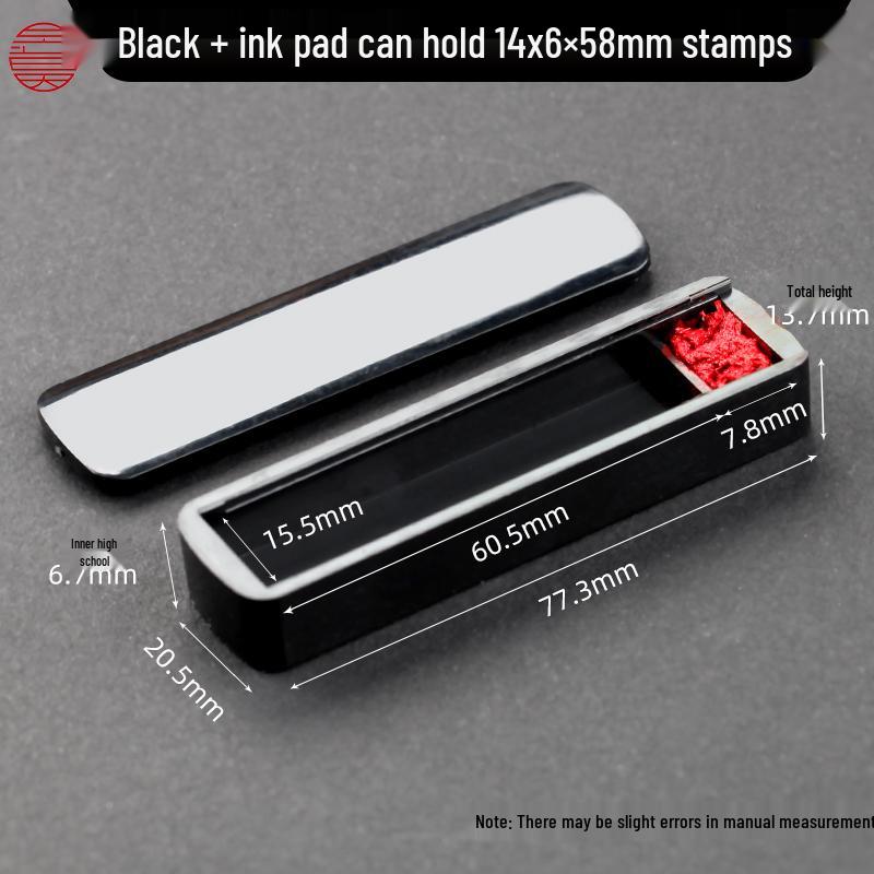 Acrylic Seal Box with Optional Inkpad Storage for Private Seals, Name Stamps & Calligraphy Chops.