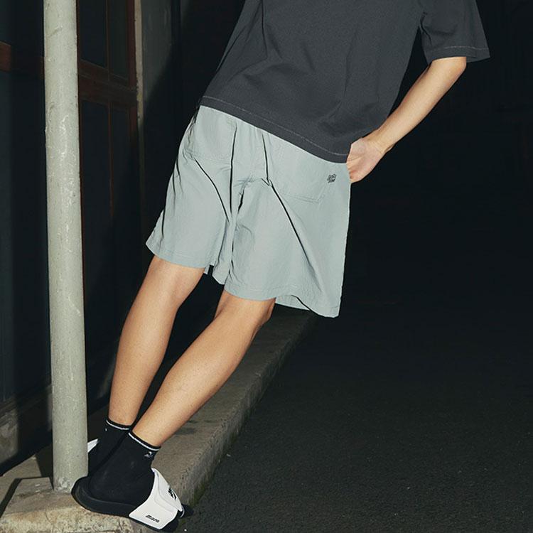 Mizuno Mountain Series Outdoor Solid Color Simple Print Letter Logo Mid Waist Waterproof Casual Shorts Men shorts Aqua-Green D2CF41H3-16