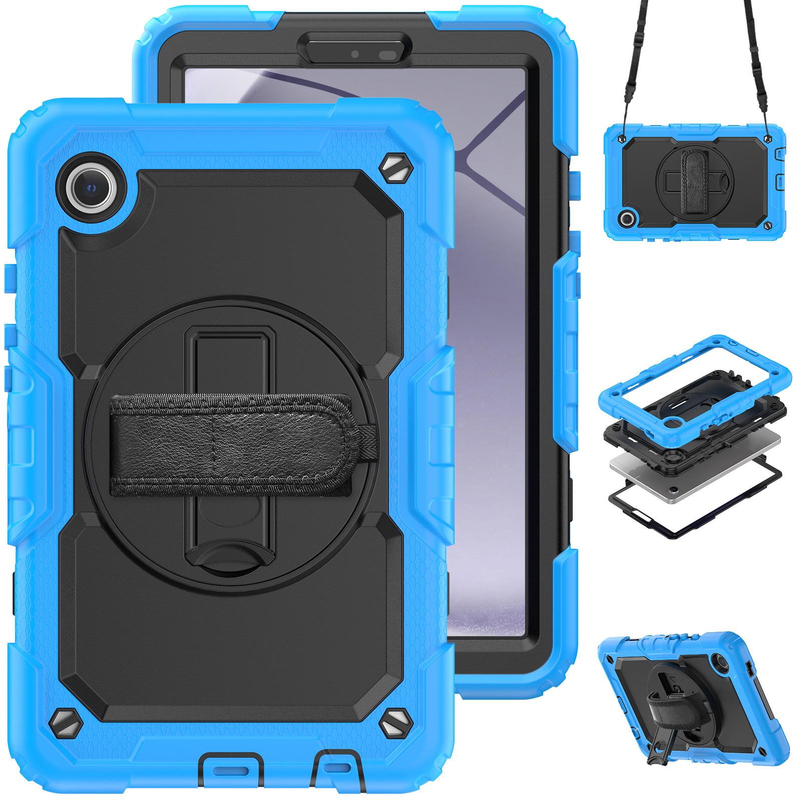 Avec Étui Coque avec Protection d'Écran Pour Samsung Galaxy Tab Universelle A11 A9 8.7  SM-X133 X135 X110 X115 X117 Housse Hybride avec Support A11 2025 SM-X133 135