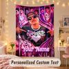 Custom Personalized Tapestry,Bruno Mars Print Custom Name Text Wall Art Hanging for Bedroom