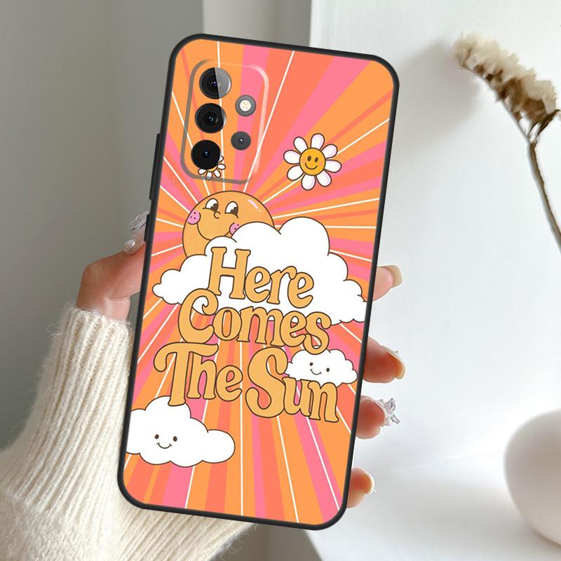 retro Groovy hippie boho rainbow Case For Samsung Galaxy A34 A54 A14 A15 A35 A55 A16 A26 A36 A56 A52 A12 A32 A13 A33 A53 A17