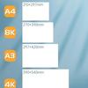Thick Hard White Cardstock for Art: A3/A4, 8K, Special Drawing, Hand-Copied, 4/8 Open