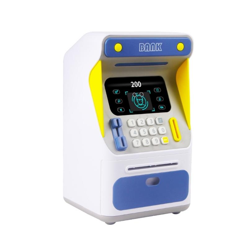 

Interactive Money Bank For Kids With Auto Bill Rolling And Coin Slot To Learn Finance Basics синій