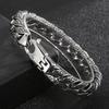 Polished Brushed Stainless Steel Cuban Chain Bracelet for Men Black Gold Color Nickel-Free Jewelry18-24CM Length Gift Wrapped