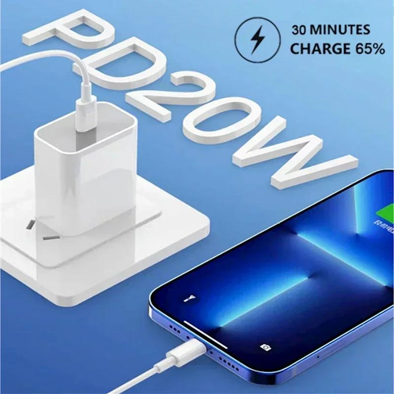 20W PD Fast Wall Charger for iPhone 15 14 Plus 11 12 13 Pro Max X XR XS 8 EU US Plug Quick Charging USB-C Power Adapter With Box