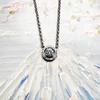 Halo Pendant Round Zircon Necklace Spring New Link Chain Fine Jewelry Europe 925 Stering Silver Bijoux Classic Gift For Women