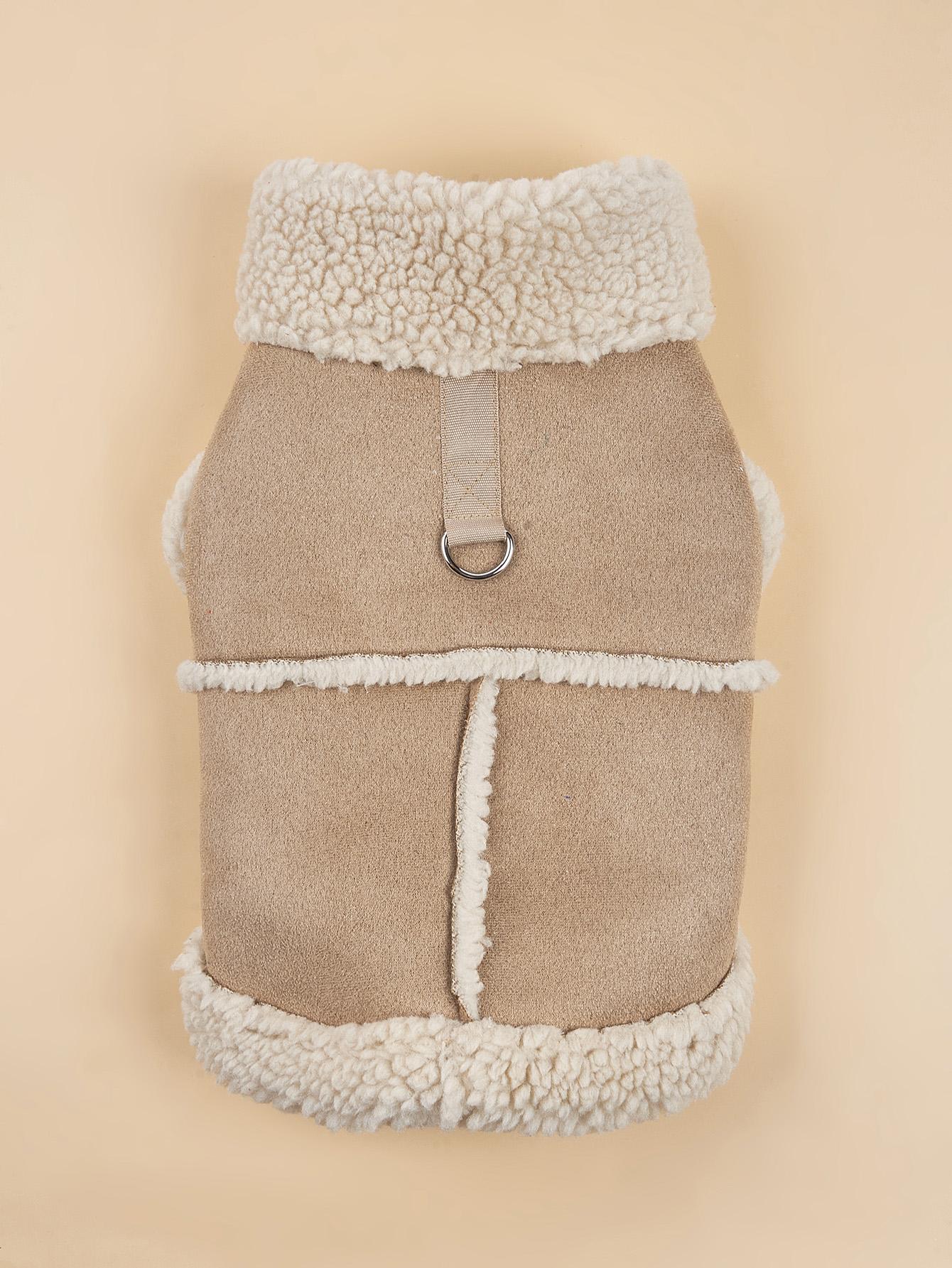 

Dog Jackets Warm Plush Dog Vest for Winter Soft Fleece Lining Sweater for Small dog Cat Cute Puppy for Autumn Winter Cold Weathe XS（old） коричневый