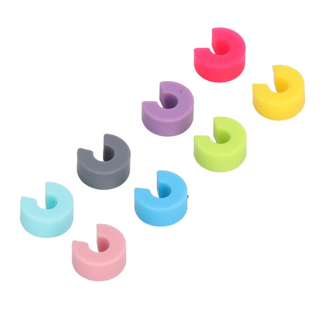 16 SZTUK Mini Koło Silikonowe Kieliszki Do Wina Marker Kubek Pierścień Identyfikacyjny Recognizer Etykieta