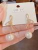 Nouvelles Boucles d'Oreilles Uniques, Nœuds Papillon, Boucles d'Oreilles Perles, Style Ins, Bijoux d'Influenceurs, Boucles d'Oreilles Premium, Vente en Gros