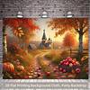 2D Peaceful Thanksgiving Countryside Nature Backdrop Cloth