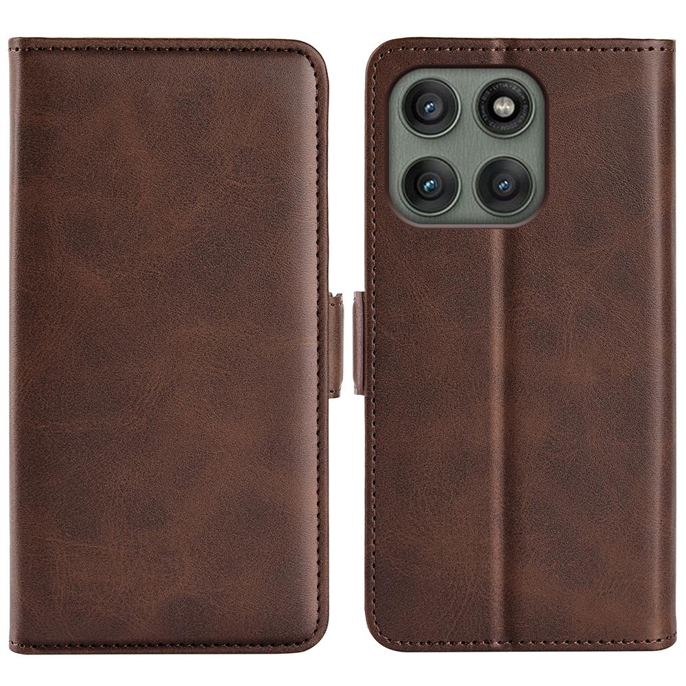 For Motorola Edge 60 Pro 5G Case Calf Texture Leather Wallet Phone Cover