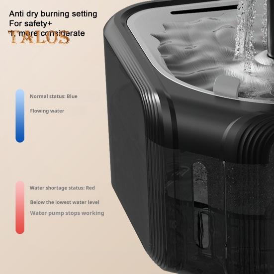 2.8L/95oz Wireless Cat Water Fountain Ultra Quiet Pet Water Dispenser Automatic Dog Fountain with Motion Sensor And Stainless Steel Lid for