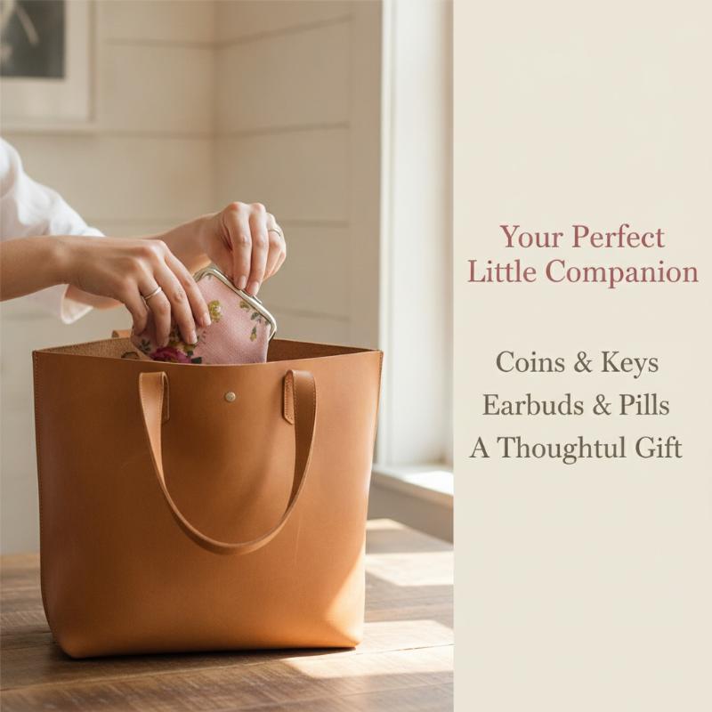 Vintage Floral Canvas Coin Purse Kiss Lock Closure Colorful Flower Print For Daily Use Carry Coins Lipsticks Small Items