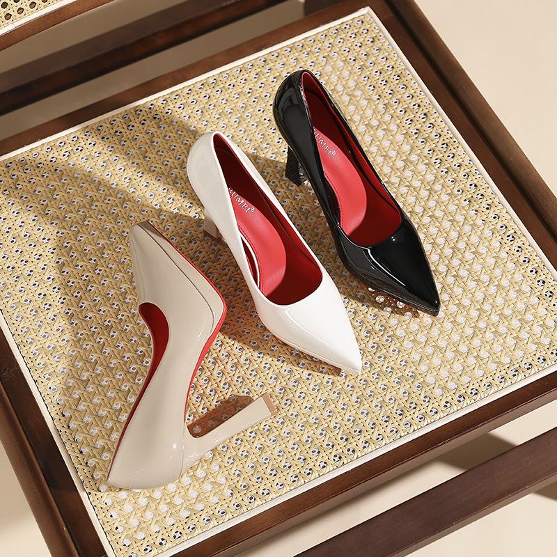 Women's Waterproof Platform Pointed Toe Stiletto High Heels - Professional Bridesmaid Banquet Shoes