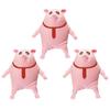 3pcs Squeeze Pig Stress Relief Toy Soft Elastic Pink Pig Stretchy Sensory Toy for Anxiety Management Fun Entertainment