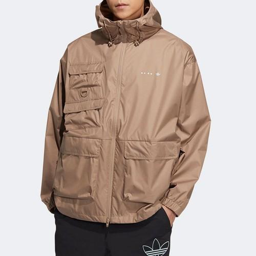 adidas Originals men's outdoor casual workwear long-sleeve jacket, brown