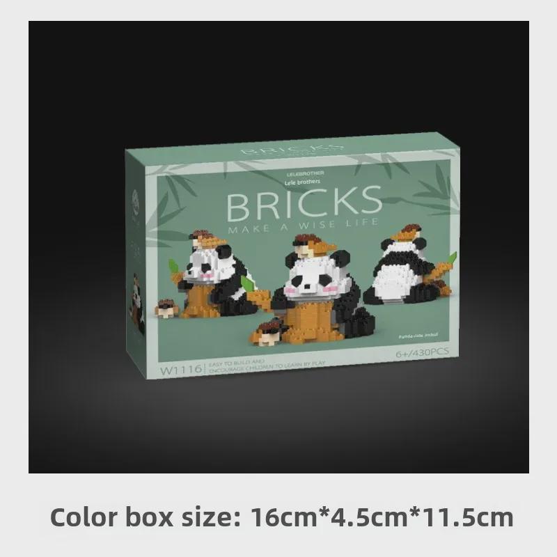 Stavebnice Huahua Chinese Panda - Kompatibilní s Legem, sestavou malých puzzle, dekorativními hračkami