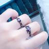 Dark Personality Thorn Love Purple Diamond Zir*****Pen Ring Retro Niche High Sense Stacked Ring Woman