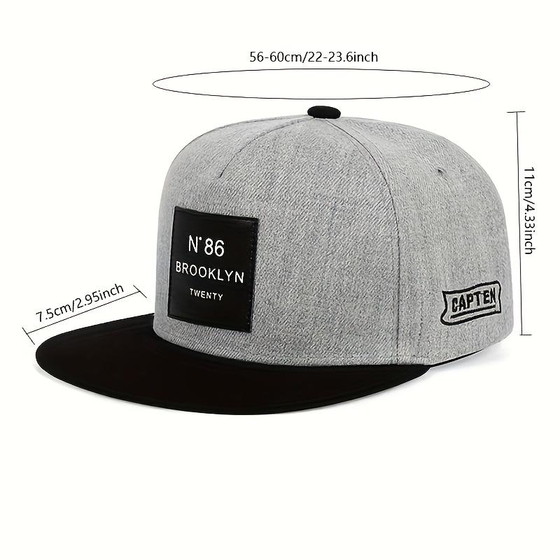 1pc Unisex Sports Baseball Cap for Men & Women With Alphabet Silicone Label Dad Hat - Stylish Flat Brim Snapback Trucker Cap