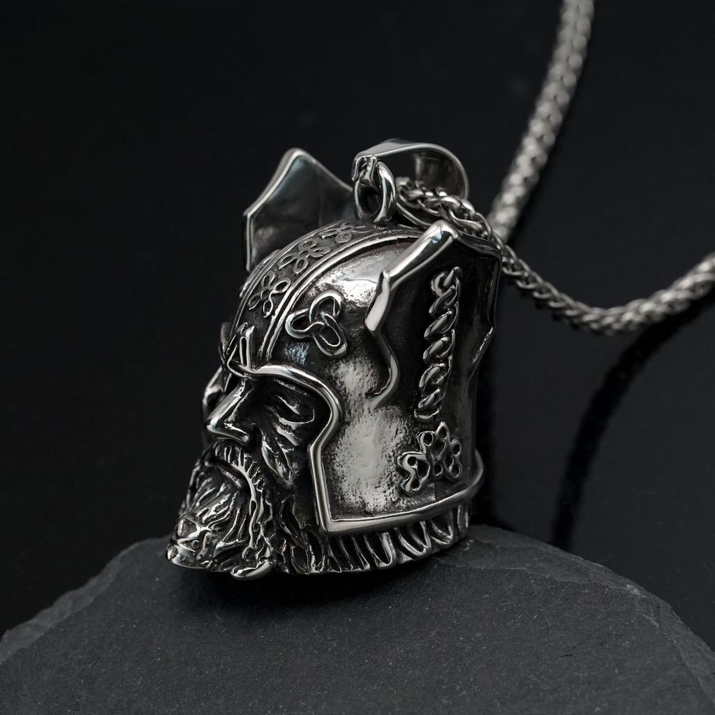 Hot Sale New Motorcycle Style Stainless Steel Retro One-Eyed Warrior Head Riding Bell