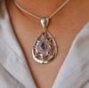 Vintage Style Amethyst Pendant: 925 Sterling Silver Necklace