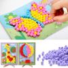 2~4PCS Fur Ball Sticker Painting Children Handmade Cute Cartoon Drawing DIY Handicrafts Various Patterns Decorations TMZ