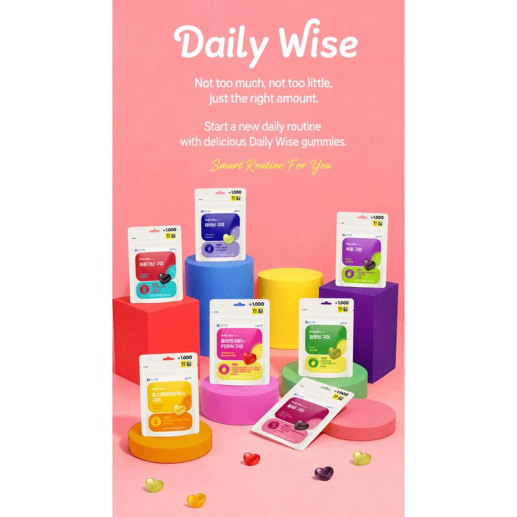Chong Kun Dang Pachetul Dailywise L-Teanină Gummy 5 bucăți - Rezervă pentru 35 de zile