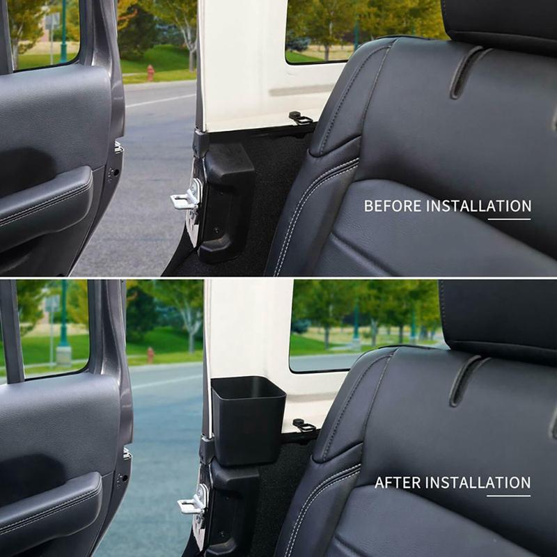 2pcs Rear Seat Side Storage Boxes For Jeep Wrangler JL 2018+ Jeep Gladiator JT  Side Storage Box Left Right Oragnizer Box