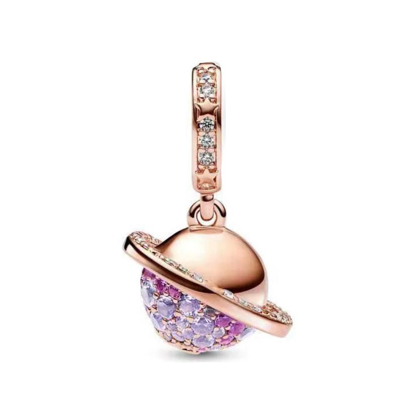 New Copper Four-Leaf Clover Lucky Grass Pendant Bead Diy Fit Original Pendant Charm Bracelet Women Fashion Jewelry