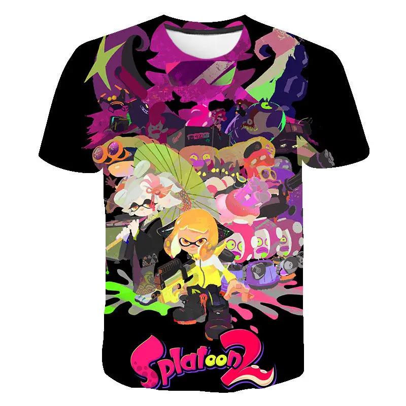 Anime Graffiti Game 3D Print T-Shirt Men’s Fashion Loose Short Sleeve Harajuku Style Top