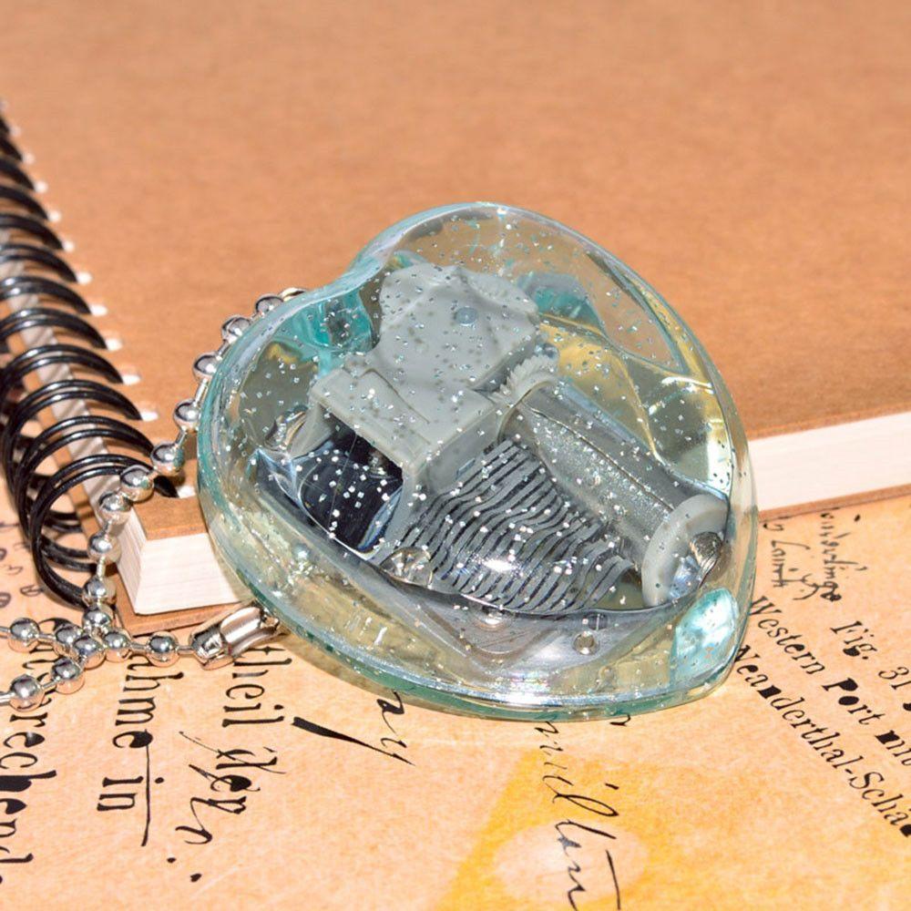 

4 цвета Акриловая Музыкальная шкатулка для девочек Мелодия Замок в небе Подарок Брелок Музыкальная шкатулка для детей прозрачный