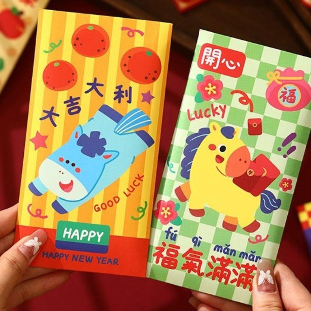 Geldumschlag im chinesischen Stil Jahr des Pferdes Verdickt Glückliche rote Tasche Rotes Päckchen Frühlingsfest