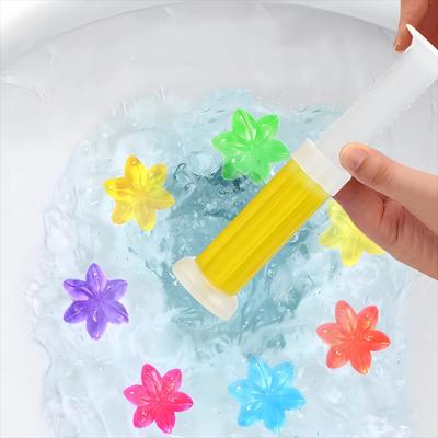 Çiçekli Tuvalet Temizleyici Jel Şırınga Aromatik Drenaj Tuvalet Temizleyici Oda Kokusu Koku Giderici Ev Banyo Aletleri