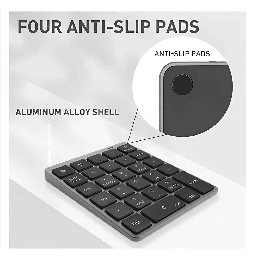 Tastatură numerică Bluetooth fără fir cu HUB USB Tastatură numerică reîncărcabilă cu moduri duale pentru tabletă laptop