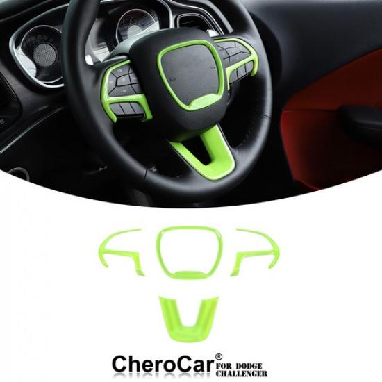 Interior Steering Wheel Cover Trim For Dodge Charger/Challenger/Durango 15+Green