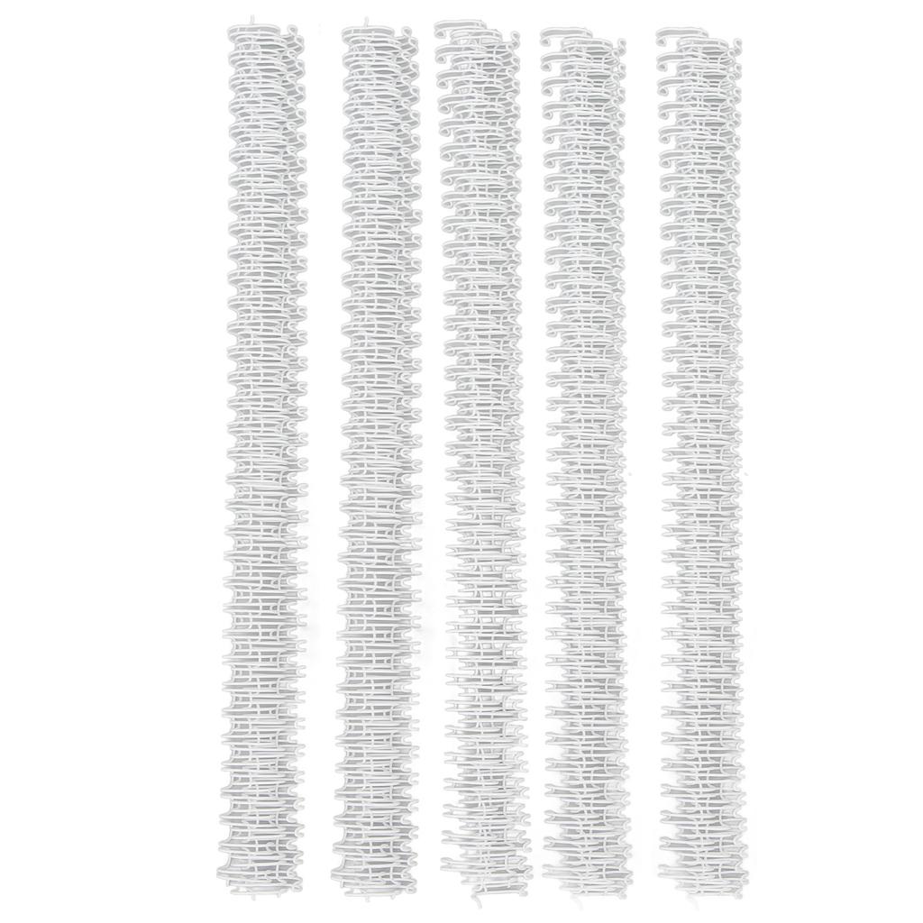 100Pcs Double   Wire Binding Spine 60 Sheet Capacity 3:1 Pitch 34   9.5mm Diameter Set Kit for   Paper