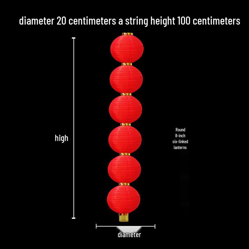 Outdoor Waterproof Gourd Lanterns: Red String Hanging Ornaments for New Year and Mid-Autumn Festivals