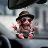 Cartoon Cat/monkey Acrylic 2D Pendant Car Interior  Realistic Animal Acrylic Rearview Mirror Ornaments Car Decoration