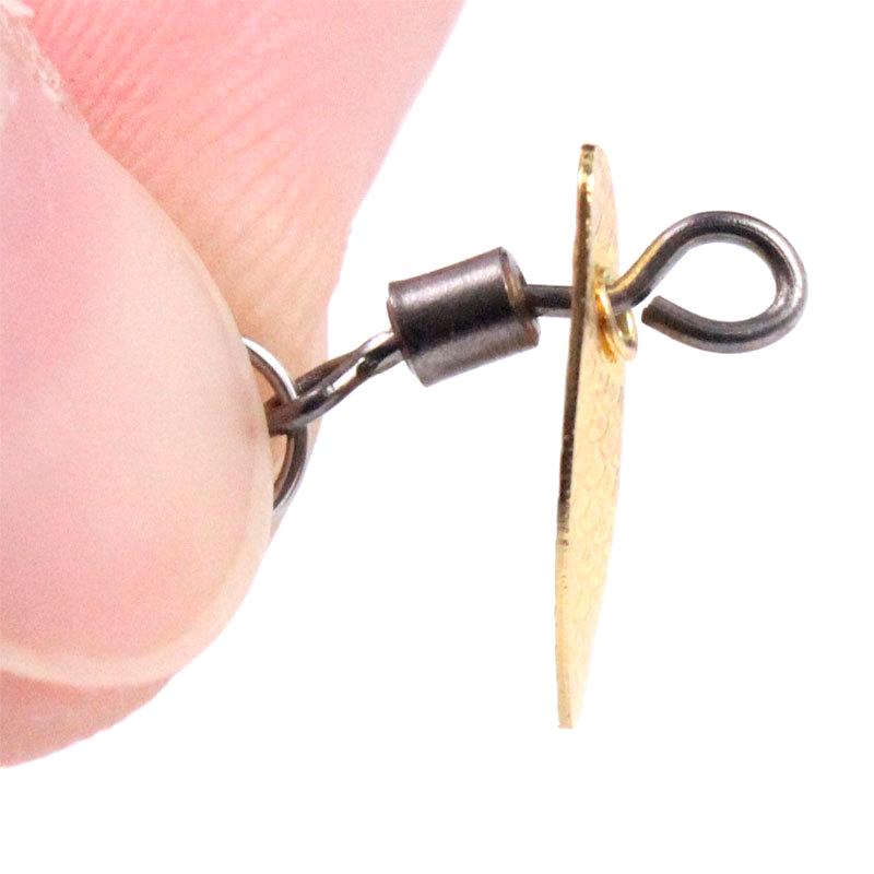 1/10 stk Mikro Roterende Glitter Amerikansk Roterende Loop Krog Metal Jigs Fiskebait Mini Glitter Guld Sølv Roterende Svingbait
