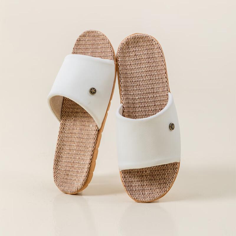 Pobong Unisex Linen Straw Weave House Slippers