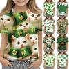 Children's Printed Round Neck Short Sleeved Casual T-shirt