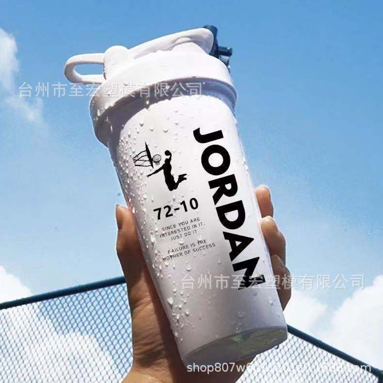 Water Bottle Finished Product Spot Printing LOGO Sports Large Capacity Summer Kettle Fitness Outdoor Milkshake Protein Powder Shaking Cup