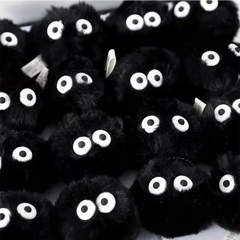5cm 10 Stück Brikettpuppe Anhänger Schlüsselanhänger Tasche Zubehör Niedlicher Plüsch Schwarzer Kohleball Cartoon Spielzeug Anhänger Geschenk