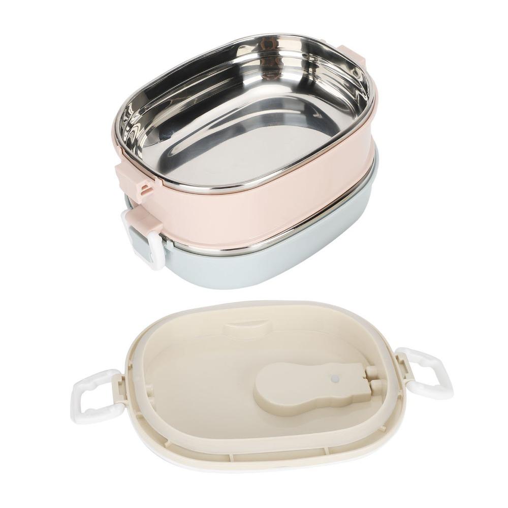 Round Shape Stainless Steel Lunch Box Stackable Design Thermal Food Container  For Office
